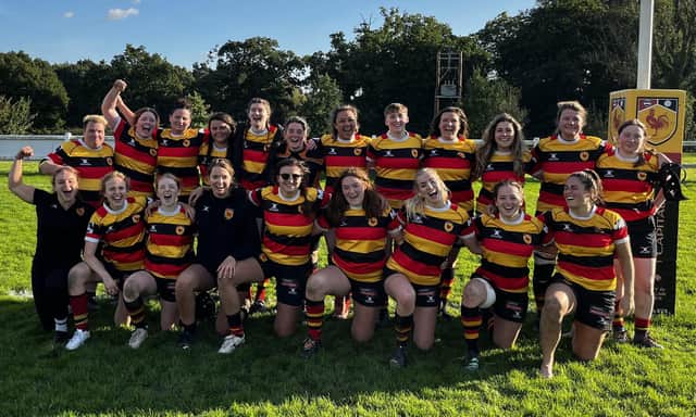 Harrogate RUFC Ladies 1st XV kicked-off their 2023/24 league campaign with a home win over Sefton Ladies. Picture: Submitted