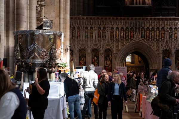 Beautiful setting for event - A record number of people attended Ripon Cathedral's Spring Food, Home & Garden Show. (Picture Clive Trewitt)