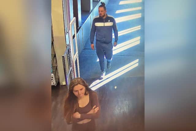 Police are searching for a man and woman after nine designer handbags were stolen from a Harrogate shop