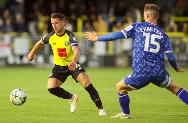Harrogate Town beat Carlisle United 1-0 in the League Cup the last time they visited Wetherby Road, in August 2023. Picture: Matt Kirkham