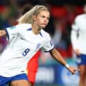 Rachel Daly from Harrogate celebrates after scoring to help the England Lionesses beat China 6-1 at the Women's World Cup
