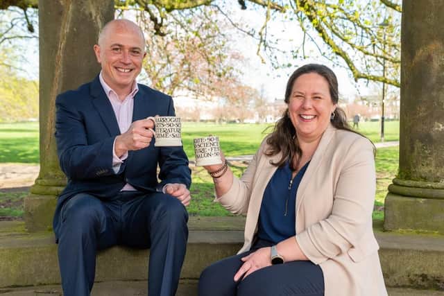 Sponsorship for the arts - Sharon Canavar, Harrogate Festivals Chief Executive, pictured with Andrew Meehan, Managing Director at Harrogate Family Law.