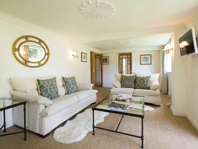 The living area is both contemporary and modern