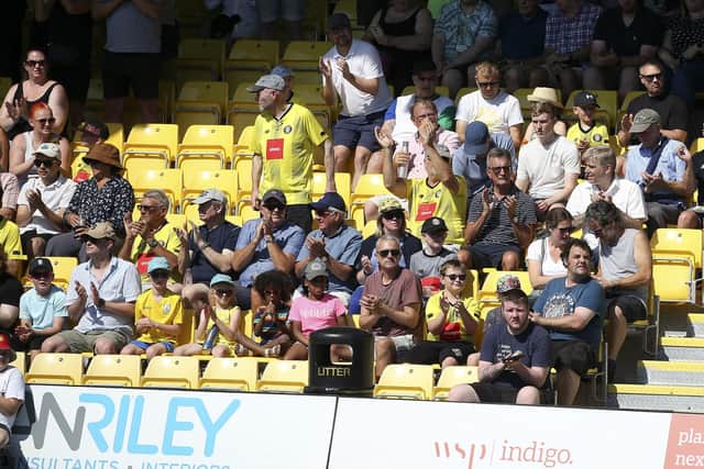 There were plenty of empty seats inside the EnviroVent Stadium during Harrogate Town's League Two clash with Crawley Town on August 13. Picture: Craig Galloway/Harrogate Town AFC