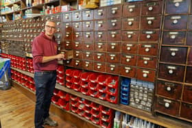 Martin Raggett at his family-run ironmongers in Tadcaster.