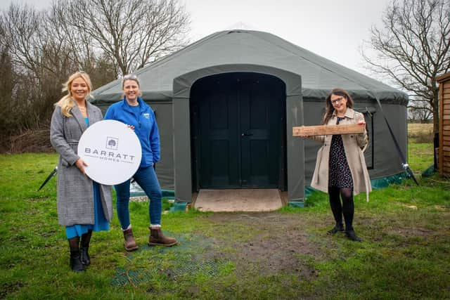 Henshaws Specialist College has officially opened its outdoor classroom following a donation from Barratt Developments Yorkshire East