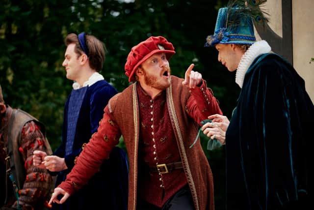 The Lord Chamberlain’s Men will present Shakespeare outdoors at Newby Hall near Ripon later this month and September with performances of Twelfth Night followed by Pride and Prejudice. (Picture contributed)