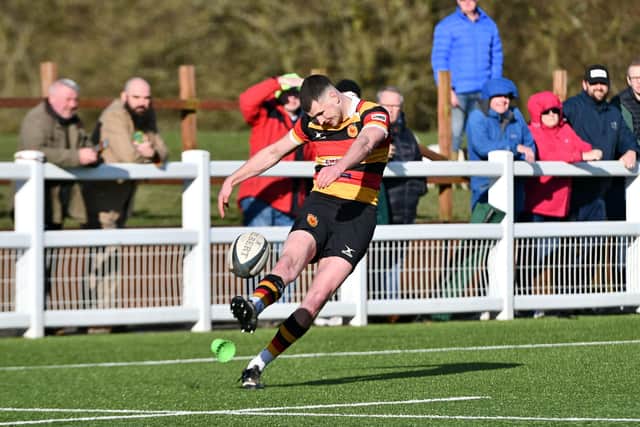 Aces fly-half Tom Steene was in fine form with the boot. Picture: Daniel Kerr