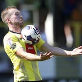 Stephen Dooley brings the ball down on his chest during Harrogate Town's goalless draw at home to Crawley. Pictures: Craig Galloway/Harrogate Town AFC