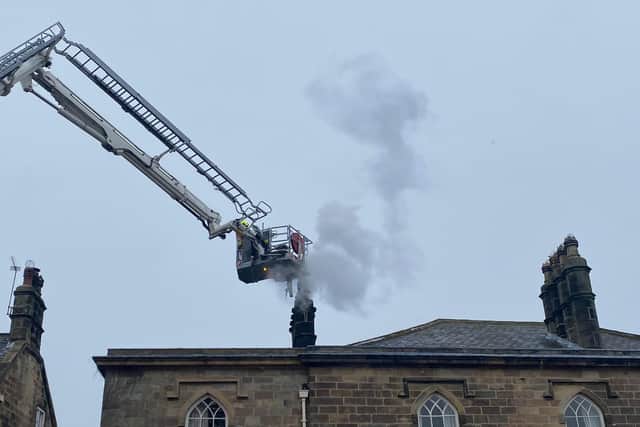 Firefighters attended to a chimney fire at pub in the Harrogate district this morning (Credit: Harrogate Fire Station)