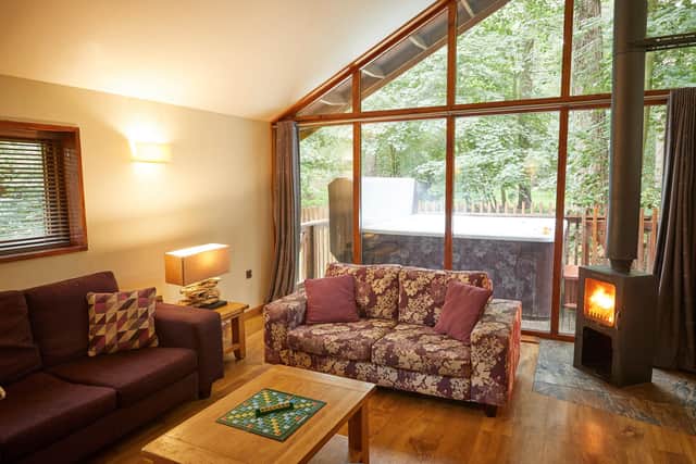 One of the spacious cabin living rooms. Image: Forest Holidays