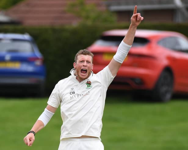 Pace bowler Craig Broadley bagged five wickets as Harrogate CC beat York at St George's Road. Picture: Gerard Binks