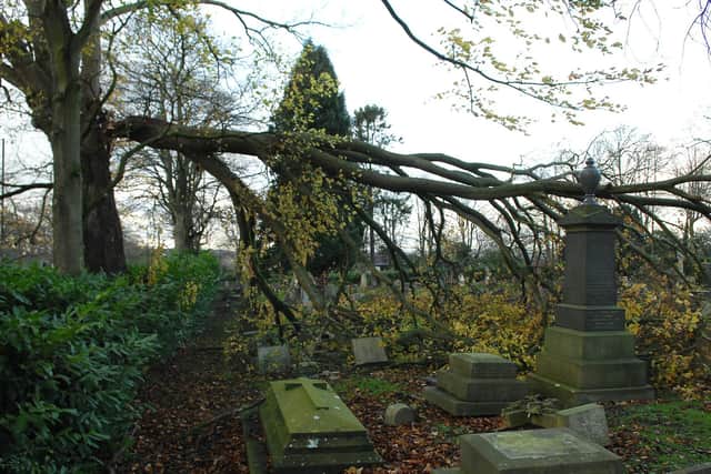 The cemetery at All Saints Church on Harrogate's Otley Road.