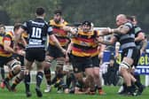 Harrogate's Thomas Spencer-Jones in action against Otley at the weekend.