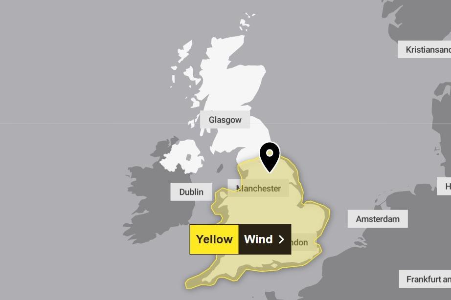 STORM AMY: Met Office issues yellow weather warning for strong winds of ...