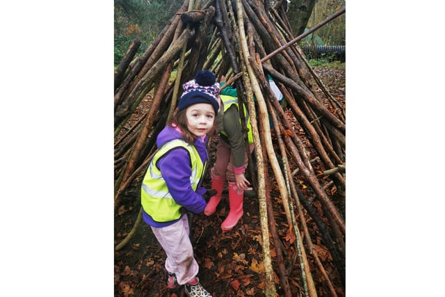 The den building was aimed at children working together and developing clear communication skills.