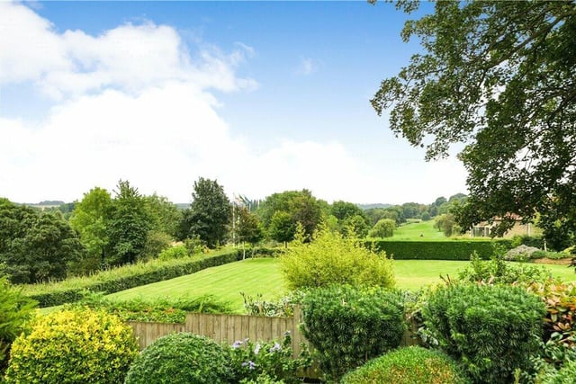 Beautiful, private gardens are surrounded by countryside.