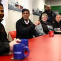 Prime Minister Rishi Sunak meets with bus drivers on his visit to Harrogate. Photo: Getty Images