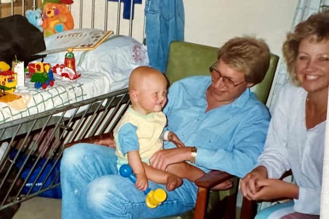 Saved from cancer - Flashback to 1992 when six-month-old James King of Knaresborough, who is now 33, was given two weeks to live. (Picture contributed)