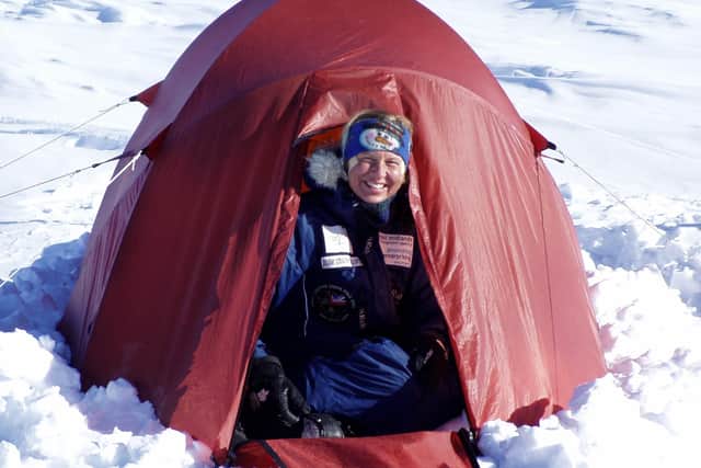 Guest speaker at Ashville College in Harrogate - British polar explorer and climber Fiona Thornewill.