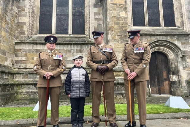 Shane had been practising his straight stance for weeks and said he admired the soldiers ability to march so well.