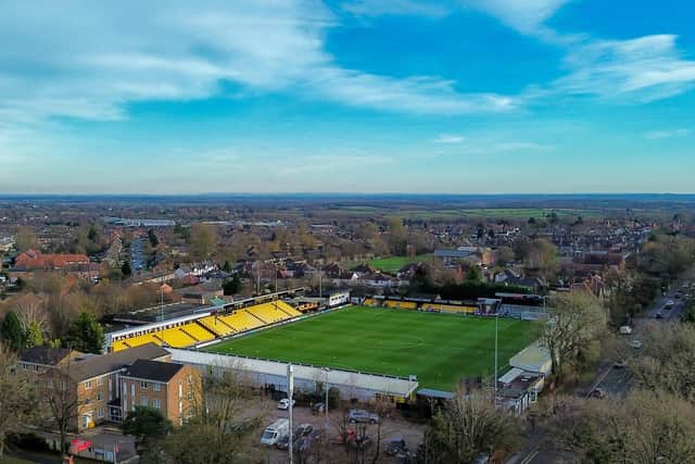 Enjoying hospitality at a Harrogate Town match - The Exercise Stadium on Wetherby Road. (Picture contributed)