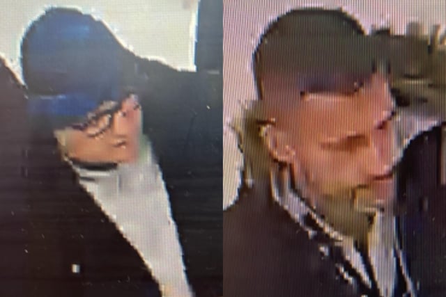 The police would like to speak to these two men following an assault and theft at Marks and Spencer in Harrogate