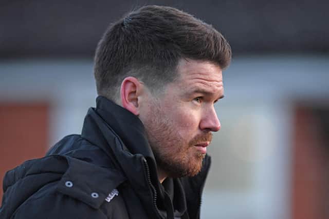 Knaresborough Town manager Simon Parkes was left disappointed following his side's FA Cup exit. Picture: Gerard Binks