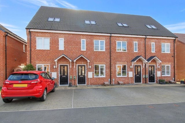 This three bedroom and one bathroom terraced house is for sale with Hunters for £55,687