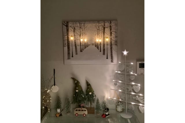 This modern and stylish festive home was sent in by Adele Julia Swaine.