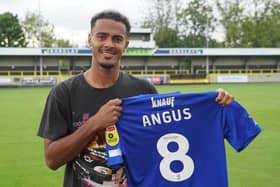 Striker Dior Angus has joined Harrogate Town on a free transfer from Wrexham. Picture: Harrogate Town AFC