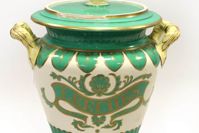 Section of a Samuel Alcock & Co Pharmacy Leech Jar and Cover – estimate: £1,000-1,500