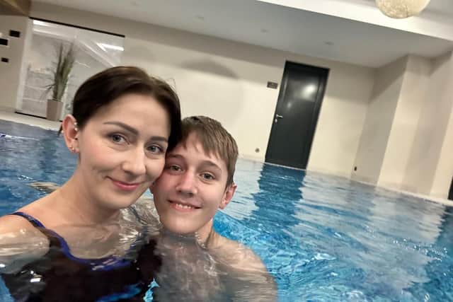 Since the accident, Ripon's Kamila Nowicka has become her son Alan’s carer, helping him complete his daily three-hour physiotherapy. (Picture contributed)