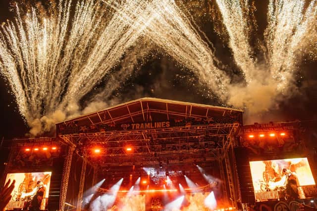 Unsigned Rotherham locals, The Reytons, ended their massive set with fireworks!
