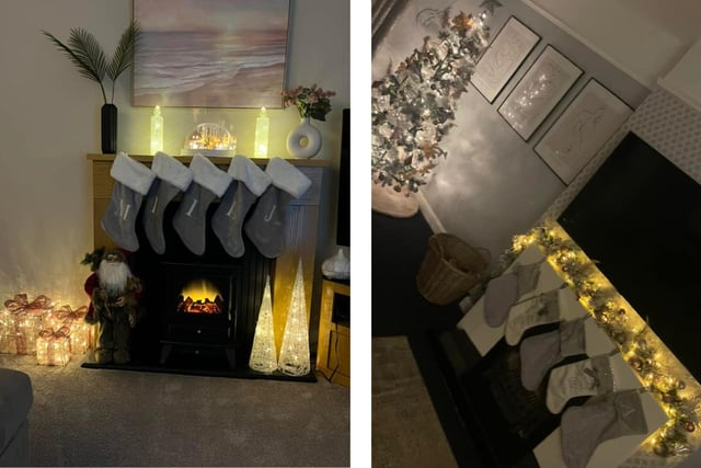 Julie Beadle and Melissa Smith both sent in their festive fireplaces complete with stockings ready for Santa.