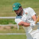 Arjun Ramkumar hits out on his way to a half-century during Harrogate CC 1st XI's Yorkshire Premier League North Premier Division victory over Clifton Alliance. Picture: Richard Bown