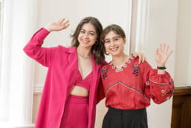 Celebrating achieving top A levels at Harrogate Ladies College -  From left, twin sisters Sofiia and Diana Shypovych from Ukraine. (Picture Harrogate Ladies College)