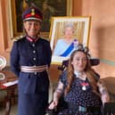 Knaresborough's incredible road safety campaigner Lauren Doherty with The Lord-Lieutenant of North Yorkshire, Mrs Johanna Ropner,