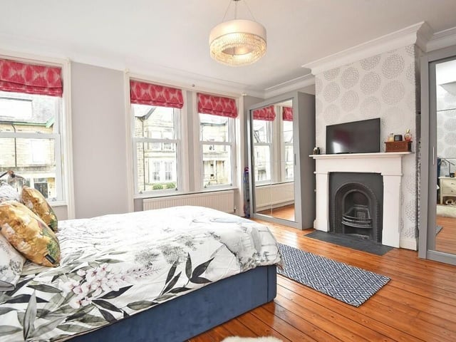 Two of the bedrooms have ornamental fireplaces.