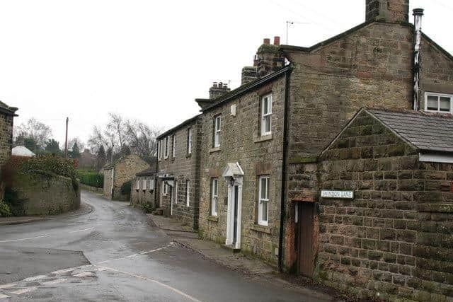 Looking up Swindon Lane in Kirkby Overblow, Harrogate