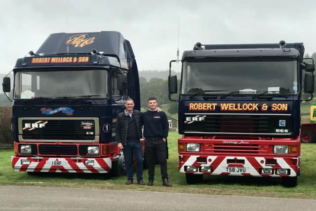 Legendary trucks coming to Newby Hall - Robert Wellock from Barnoldswick, Lancashire with his son Tom and his two ERFs. (Picture contributed)