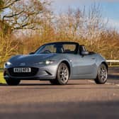 The Mazda MX-5 looks stunning with the roof down.