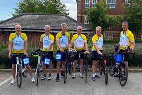 Cycling to Bordeaux for Yorkshire's Brain Tumour Charity - The six men, all in their 60s and from Harrogate, included Simon Grafton , David Rowley, Tim North, Paddy Kidd, Phil Webb, David Rowley and Rob George. (Picture contributed)