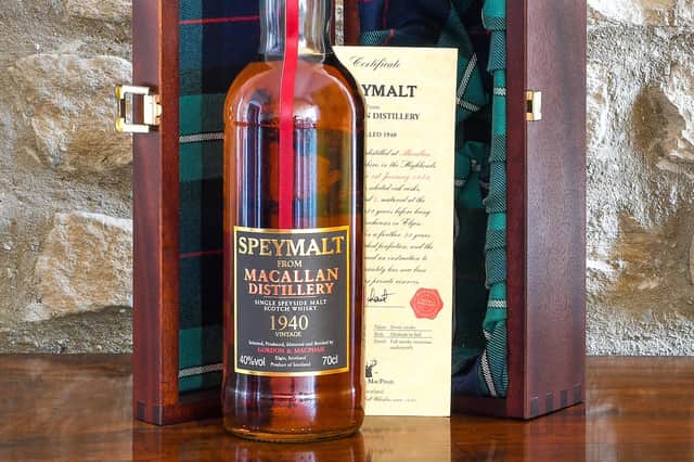 Macallan 1940 50 Year Old Single Speyside Malt Scotch Whisky – sold for £12,000