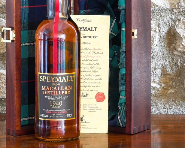 Macallan 1940 50 Year Old Single Speyside Malt Scotch Whisky – sold for £12,000
