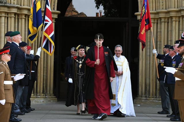The traditional parade through Ripon took place on Sunday, May 11, to mark the installation of the city's new mayor, Coun Jackie Crozier