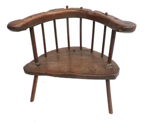 A Primitive Oak Stick-Back Armchair, late 18th/early 19th century – Estimate: £300-£500
