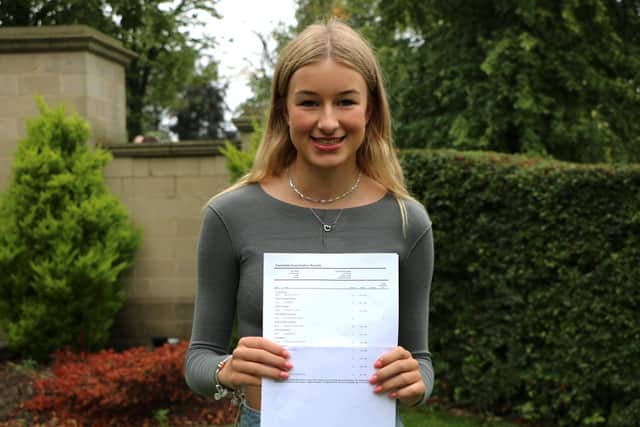 Harrogate's Ashville College student Emily Ross achieved four 9s, four 8s, one 7 and one 6.  (Picture Ashville College)