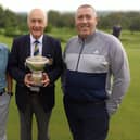 Harrogate & District Union president Alastair Davidson, centre, with Bedale GC's Craig Lawson and Michael Kilbride, winners of the Knaresborough Trophy. Picture: Submitted