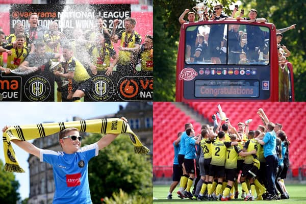 We take a look back at when Harrogate Town AFC secured promotion to the English Football League